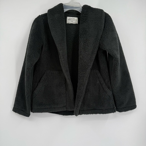 REI Co-Op Women’s Nook Cardigan Jacket Sherpa Fuzzy Teddy Size XS Gray Charcoal - Picture 9 of 9